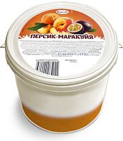 Продукт жировой десертный сладкий с м.д.ж 20% с наполнителем "Персик-маракуйя"ведра по 3л. послойный