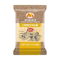 Сыр Сливочный 50% брикет 200г/10 шт ЮКМП