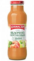 КУХМАСТЕР Сок Яблочно-персиковый с мякотью 0,68 л./8шт