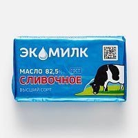 Экомилк Масло сладко-сливочное Традиционное несоленое. МДЖ 82,5% 160 г. фольга БОКС (13 шт) ЗМ
