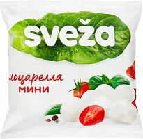 Сыр  мягкий SVEZA "Моцарелла мини" 45% п/пакет 250 г/6 шт
