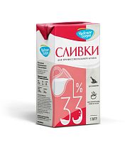 Сливки 1л 33% мдж ТМ "Чудское озеро" ультрапаст/12шт