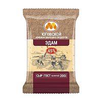 Эдам 45% нарезка брикет 200г/15шт сыр ЮКМП