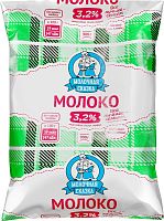 Молоко УВТ 3,2% 0,9кг/12 шт Молочная сказка
